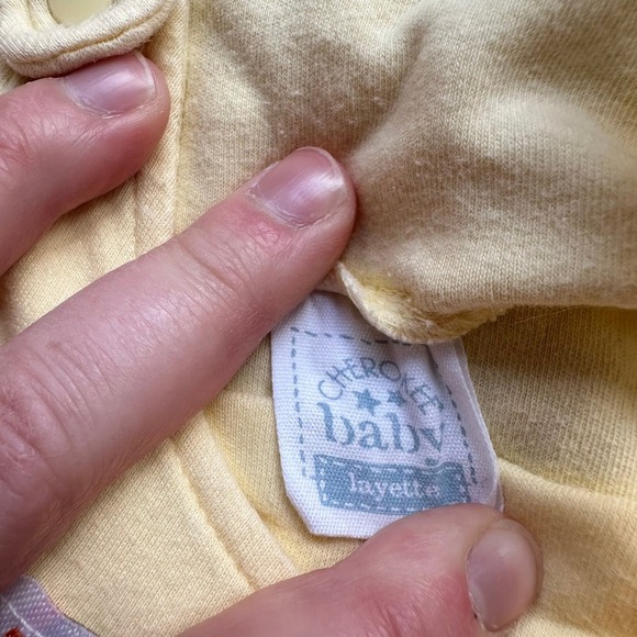 Vintage Cherokee Baby Romper Butter Yellow Sleeveless One Piece Outfit Infant - Picture 5 of 7